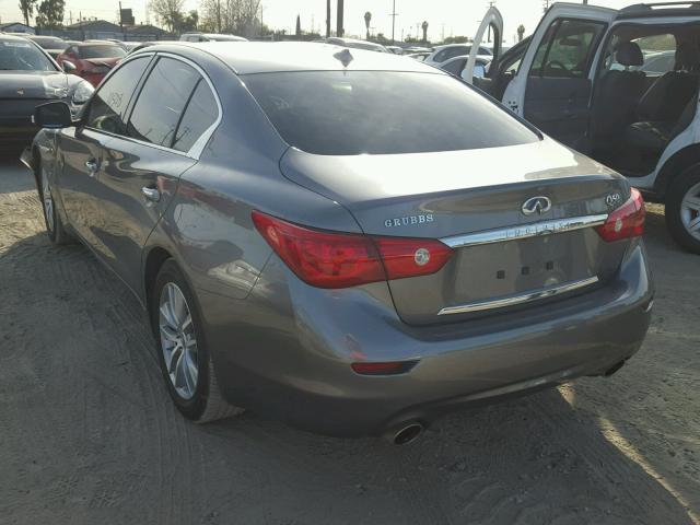 JN1BV7AP0FM349999 - 2015 INFINITI Q50 BASE Gris foto 3