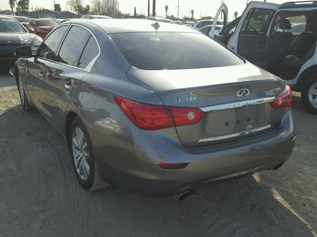 JN1BV7AP0FM349999 - 2015 INFINITI Q50 BASE GRAY photo 3