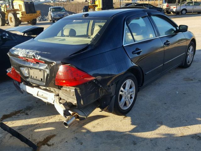 1HGCM56857A190458 - 2007 HONDA ACCORD EX BLACK photo 4