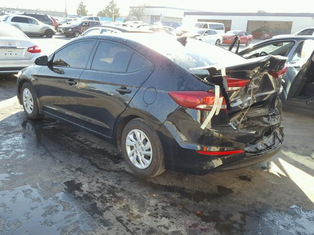 5NPD74LF9HH098531 - 2017 HYUNDAI ELANTRA SE BLACK photo 3