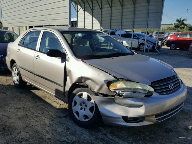 1NXBR32E23Z098594 - 2003 TOYOTA COROLLA CE BEIGE photo 1