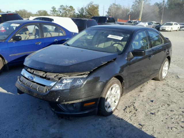 3FAHP0HA2BR284252 - 2011 FORD FUSION SE BLACK photo 2