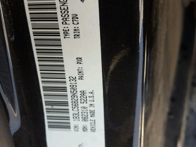 1B3LC56B29N509132 - 2009 DODGE AVENGER SX BLACK photo 10