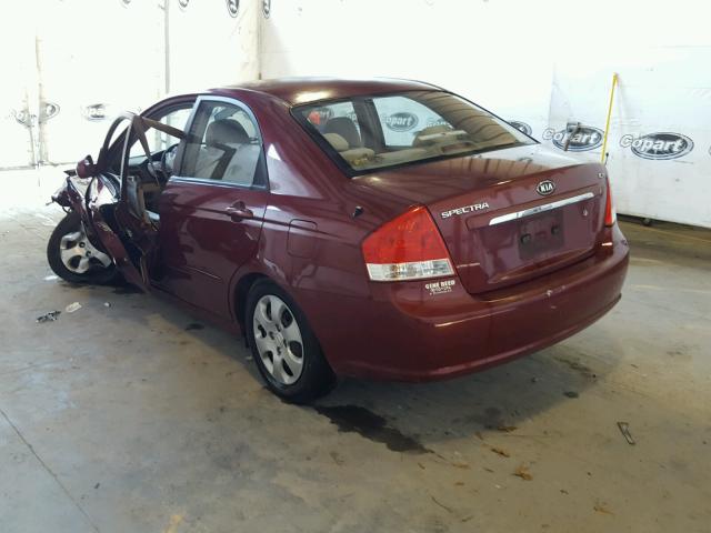 KNAFE122575430004 - 2007 KIA SPECTRA EX BURGUNDY photo 3