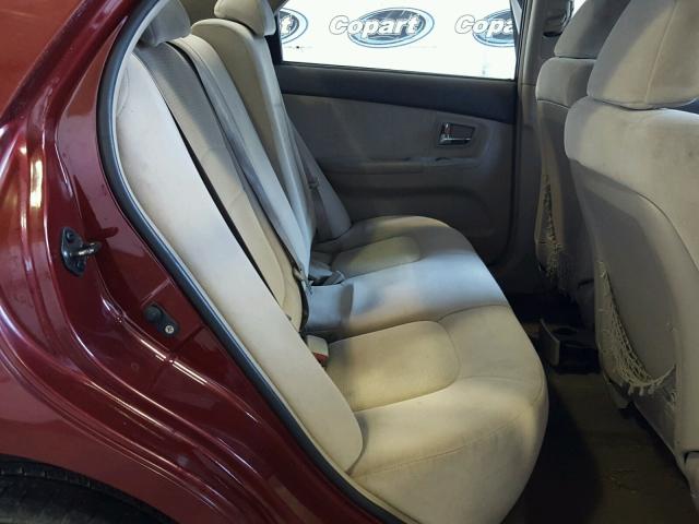 KNAFE122575430004 - 2007 KIA SPECTRA EX BURGUNDY photo 6