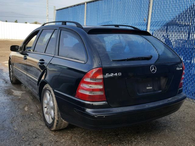 WDBRH81J43F405932 - 2003 MERCEDES-BENZ C 240 SPOR BLACK photo 3