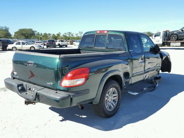 5TBRT38143S379219 - 2003 TOYOTA TUNDRA ACC GREEN photo 4