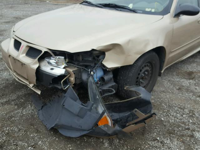 1G2NE52F24C109042 - 2004 PONTIAC GRAND AM S თაფლისფერი ფოტო 9