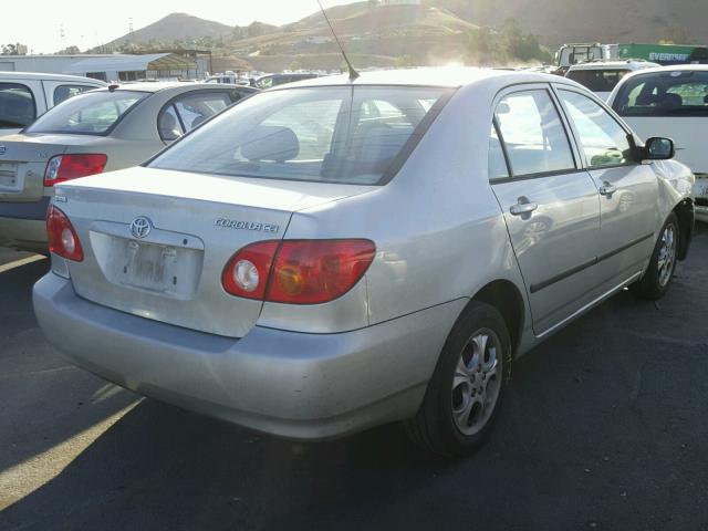 1NXBR32E33Z142196 - 2003 TOYOTA COROLLA CE SILVER photo 4