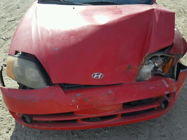 KMHHM65D04U137553 - 2004 HYUNDAI TIBURON RED photo 7