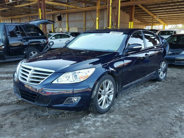 KMHGC4DF4BU140443 - 2011 HYUNDAI GENESIS 4. BLUE photo 2