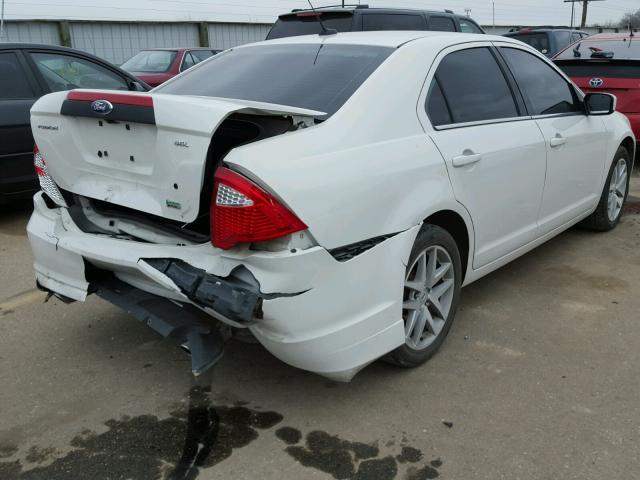 3FAHP0JG8AR191782 - 2010 FORD FUSION SEL WHITE photo 4