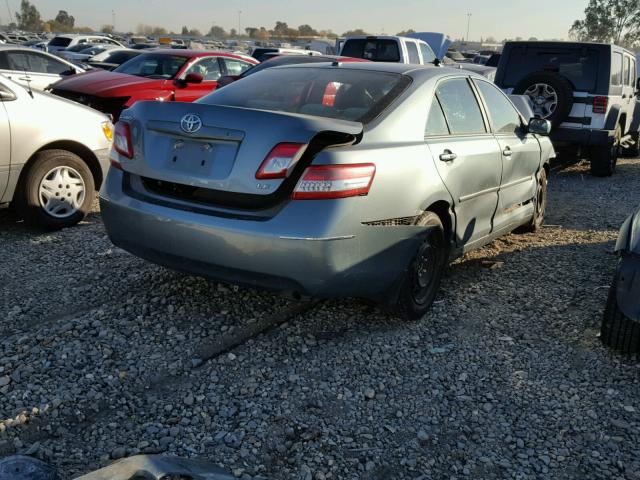 4T1BF3EK0BU616663 - 2011 TOYOTA CAMRY BASE TEAL photo 4