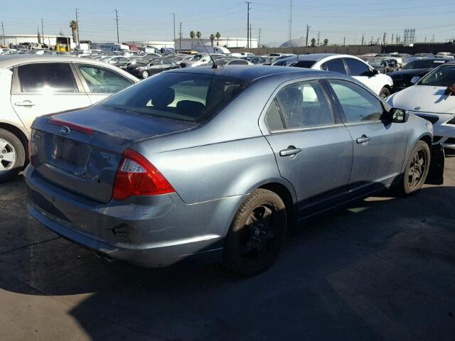 3FAHP0HA4BR191944 - 2011 FORD FUSION SE BLUE photo 4