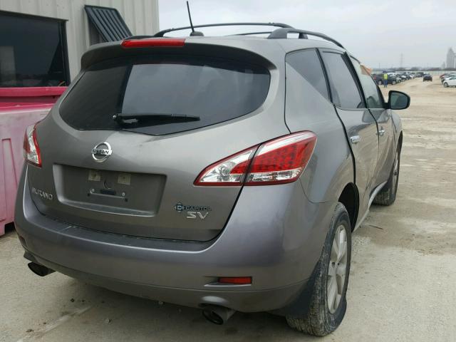 JN8AZ1MU5BW070210 - 2011 NISSAN MURANO S GRAY photo 4