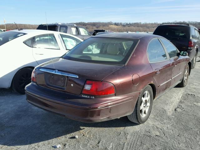 1MEFM55SXYG629823 - 2000 MERCURY SABLE LS P MAROON photo 4