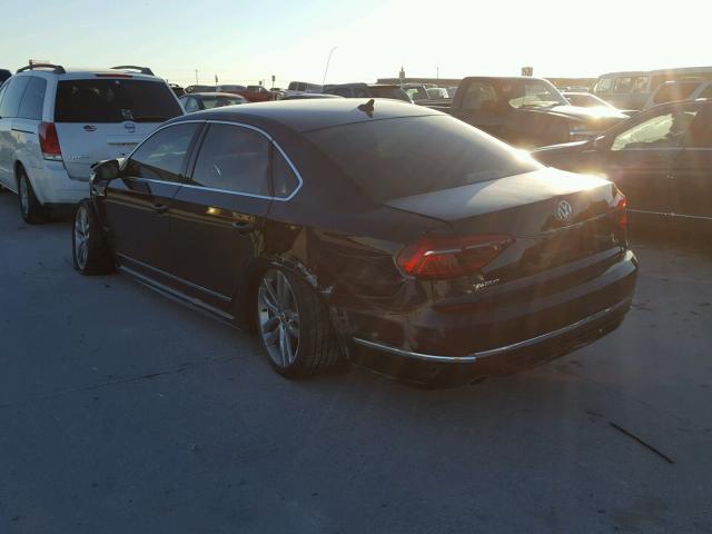 1VWDT7A39HC061722 - 2017 VOLKSWAGEN PASSAT R-L BLACK photo 3