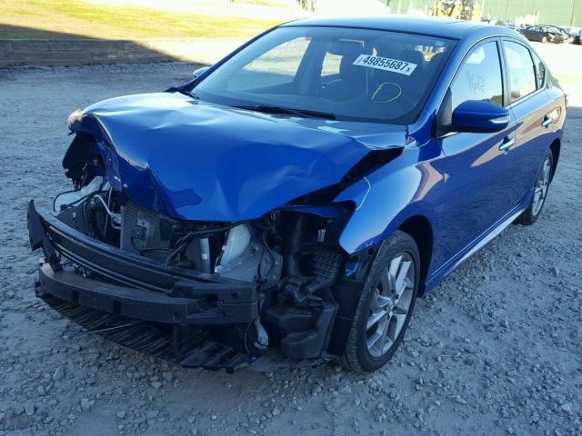 3N1AB7AP9FY245755 - 2015 NISSAN SENTRA S BLUE photo 2