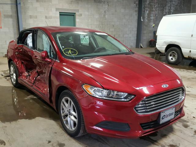 3FA6P0HD8ER310553 - 2014 FORD FUSION SE RED photo 1