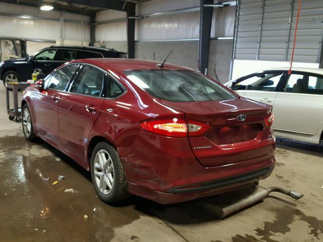 3FA6P0HD8ER310553 - 2014 FORD FUSION SE RED photo 3