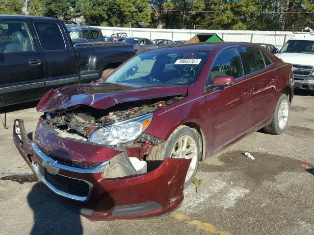 1G11C5SL8FF189687 - 2015 CHEVROLET MALIBU 1LT RED photo 2