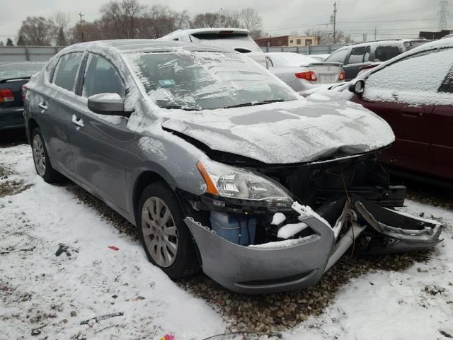 3N1AB7AP8EY248936 - 2014 NISSAN SENTRA S SILVER photo 1