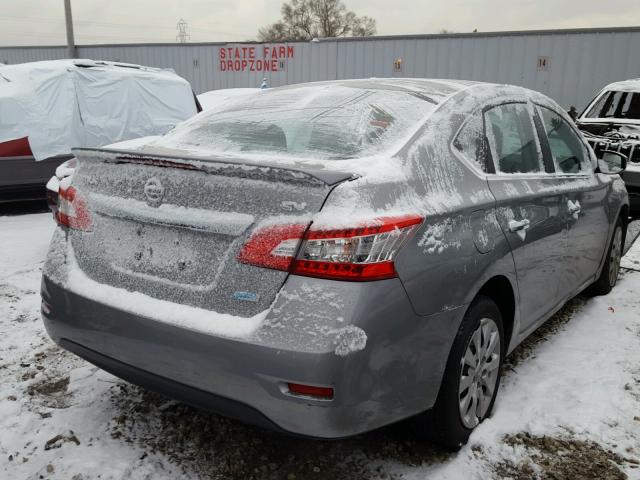 3N1AB7AP8EY248936 - 2014 NISSAN SENTRA S SILVER photo 4