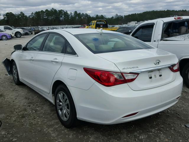 5NPEB4AC7BH194127 - 2011 HYUNDAI SONATA GLS WHITE photo 3