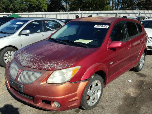 5Y2SL63825Z418678 - 2005 PONTIAC VIBE RED photo 2