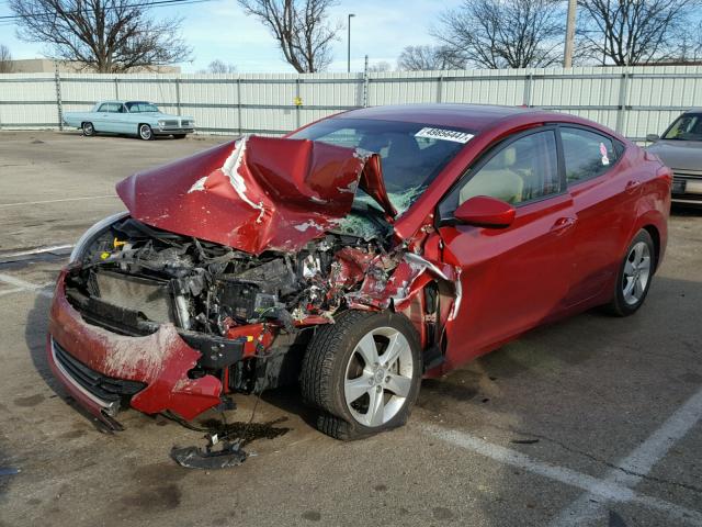 KMHDH4AE6BU158765 - 2011 HYUNDAI ELANTRA GL RED photo 2