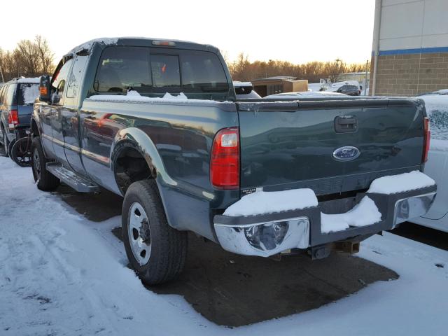 1FTWX31R08EB53433 - 2008 FORD F350 SRW S GREEN photo 3