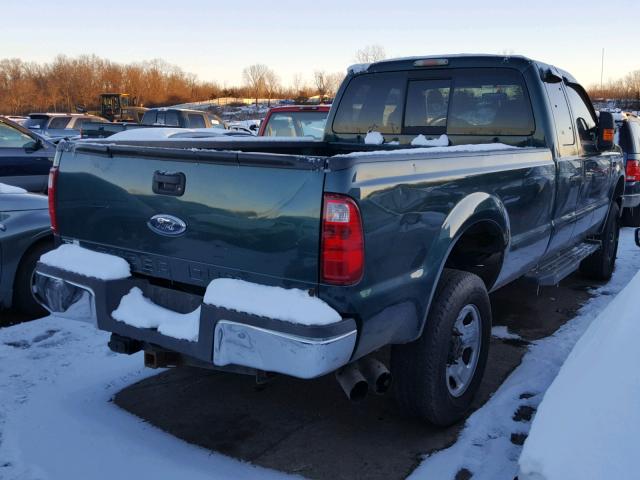 1FTWX31R08EB53433 - 2008 FORD F350 SRW S GREEN photo 4