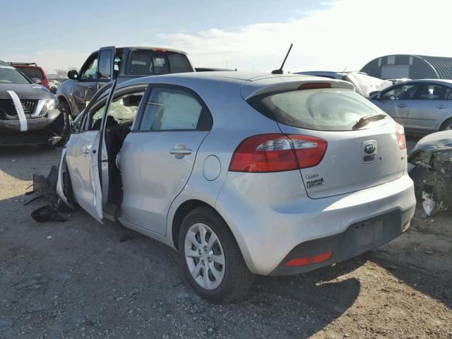 KNADM5A33E6329823 - 2014 KIA RIO LX SILVER photo 3