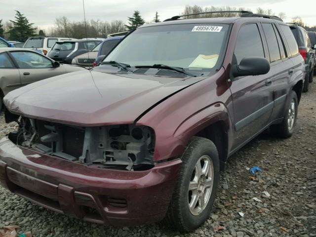 1GNDS13S762111924 - 2006 CHEVROLET TRAILBLAZE RED photo 2