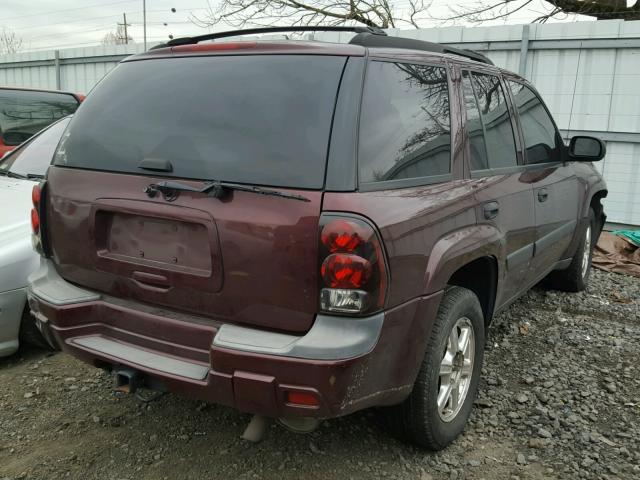 1GNDS13S762111924 - 2006 CHEVROLET TRAILBLAZE RED photo 4