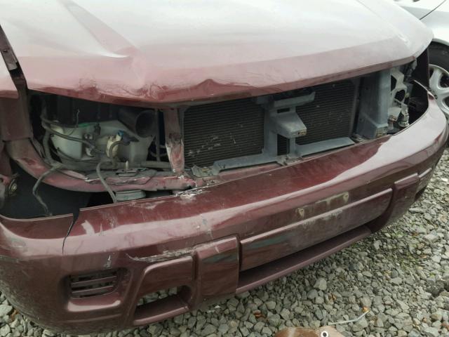 1GNDS13S762111924 - 2006 CHEVROLET TRAILBLAZE RED photo 9