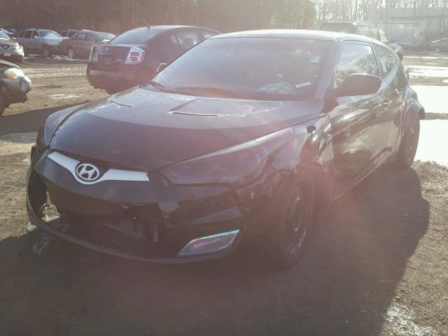 KMHTC6AD1CU083889 - 2012 HYUNDAI VELOSTER B BLACK photo 2