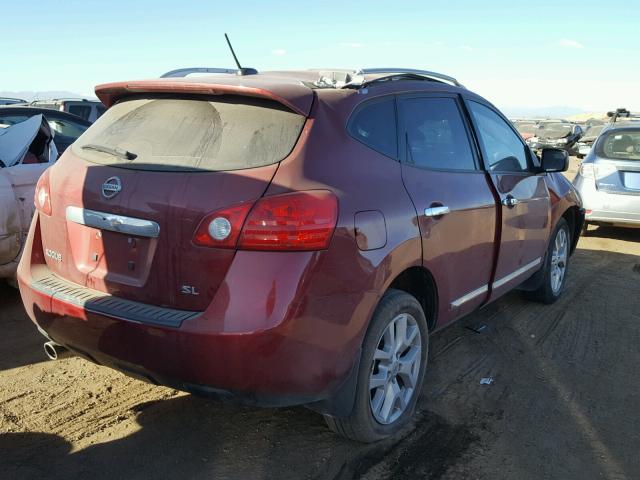 JN8AS5MT7BW165340 - 2011 NISSAN ROGUE S MAROON photo 4