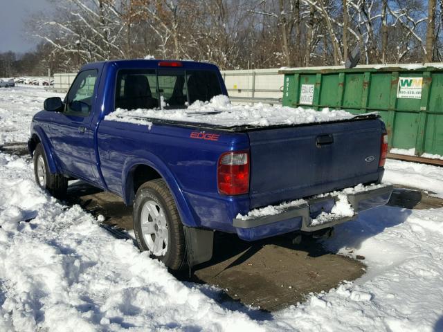 1FTYR11U54TA11595 - 2004 FORD RANGER BLUE photo 3