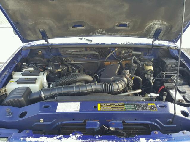 1FTYR11U54TA11595 - 2004 FORD RANGER BLUE photo 7