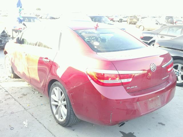 1G4PR5SK8C4188727 - 2012 BUICK VERANO CON BURGUNDY photo 3