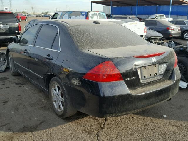 1HGCM56787A175024 - 2007 HONDA ACCORD EX BLACK photo 3