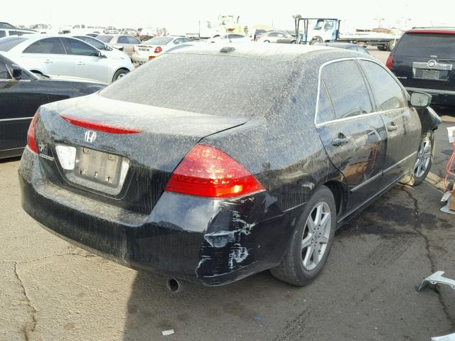 1HGCM56787A175024 - 2007 HONDA ACCORD EX BLACK photo 4