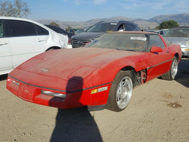 1G1YY2382L5112419 - 1990 CHEVROLET CORVETTE RED photo 2