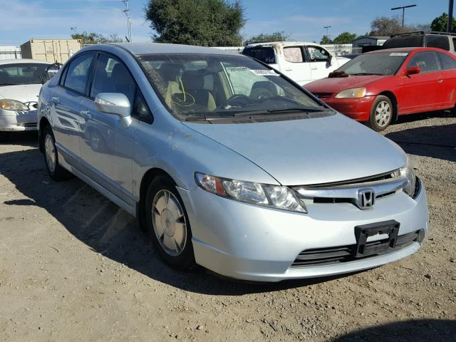 JHMFA36257S007007 - 2007 HONDA CIVIC HYBR BLUE photo 1