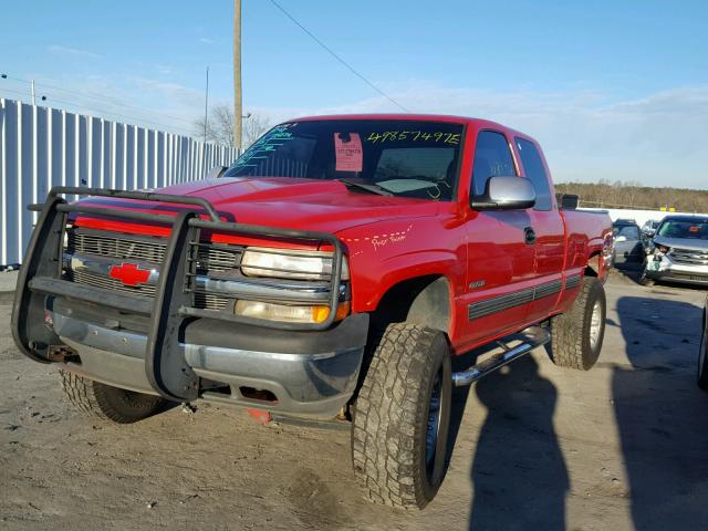 2GCEK19TXY1168604 - 2000 CHEVROLET SILVERADO RED photo 2