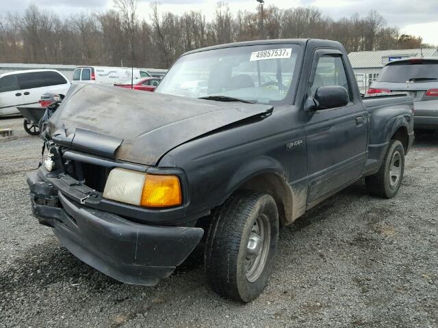 1FTCR10A1TPB25408 - 1996 FORD RANGER BLACK photo 2