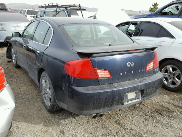 JNKCV51E24M109496 - 2004 INFINITI G35 BLUE photo 3