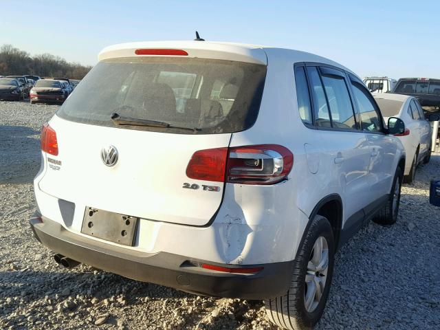 WVGAV7AX7DW539112 - 2013 VOLKSWAGEN TIGUAN S WHITE photo 4