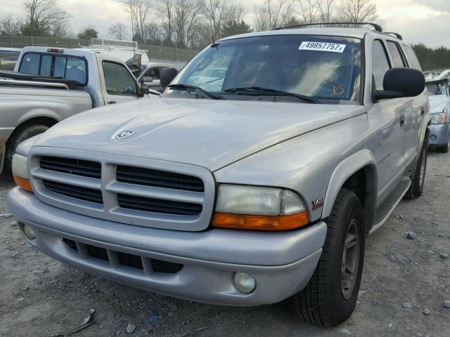 1B4HR28Y3YF150804 - 2000 DODGE DURANGO SILVER photo 2